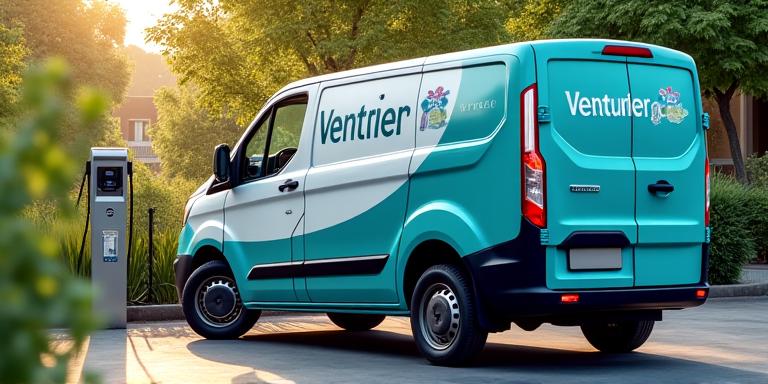 Véhicule de livraison électrique utilisé pour une logistique durable et verte
